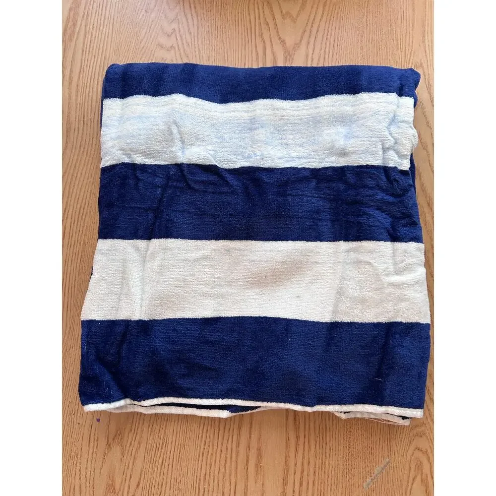 New Novia Collection Velour Jacquard Cabana Stripe Beach 🏖️Towel Cotton 30”x60”